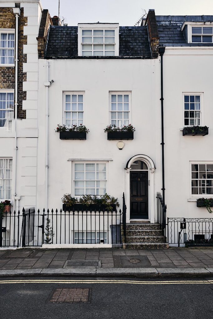 Front elevation of London Townhouse loft conversion